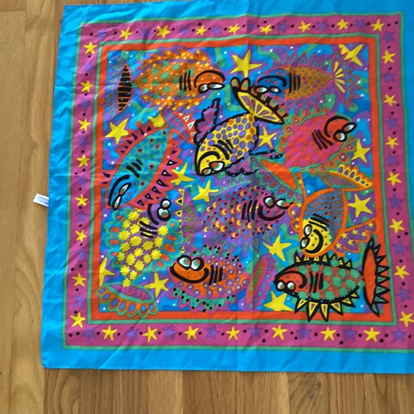 Fresca Australia Fish Print Polyester scarf - Picture 3 of 5